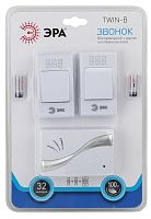 Звонок беспроводной аналоговый Эра TWIN-B 32 мелодии Белый фото Звонок беспроводной аналоговый Эра TWIN-B 32 мелодии Белый картинка